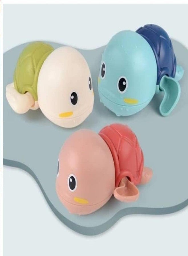 BELLABOTA Swimming Turtle Bath Toys for Toddlers Kids Cute Floating Wind Up Water Toys for Babies 1 2 3 4 5 Years Boy Girl New Born Baby Bathtub Pool Toys Gift for Baby, Pack - 3 - Image 1