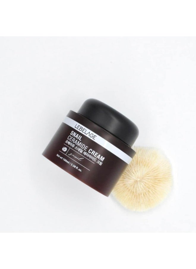 Lebelage Snail Ceramide Repair Intensive Care Cream 3.38 Fl Oz / 100Ml Korean Skincare Improves Skin Tone And Fine Wrinkles Smooth Skin Texture  - Image 2