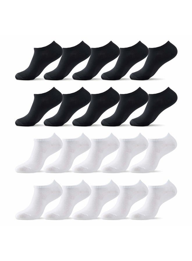 MONFOOT M 10/20 Pairs Light & Soft Cotton Low Cut Ankle Socks for Women and Men - Image 1