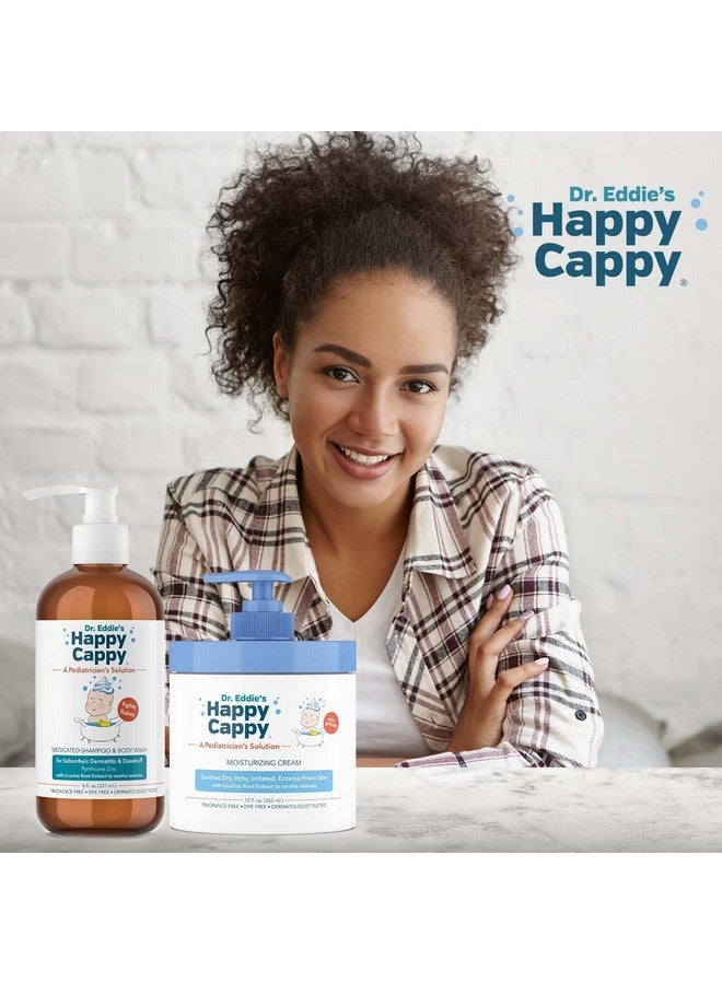 Happy Cappy Happy Cappy Medicated Shampoo and Body Wash and Moisturizing Cream Bundle - Baby Dandruff Shampoo, Eczema Lotion for Kids, Helps Cradle Cap and Seborrheic Dermatitis, Reduces Redness, Fragrance-Free - Image 3