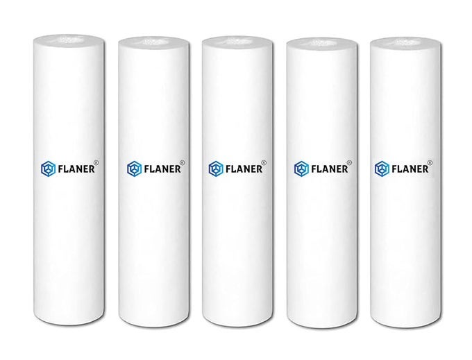 10 INCH SPUN FILTER CARTRIDGE FOR ALL TYPES OF RO WATER PURIFIERS RO PP SPUN FILTER 100 GRAM PACK OF 5