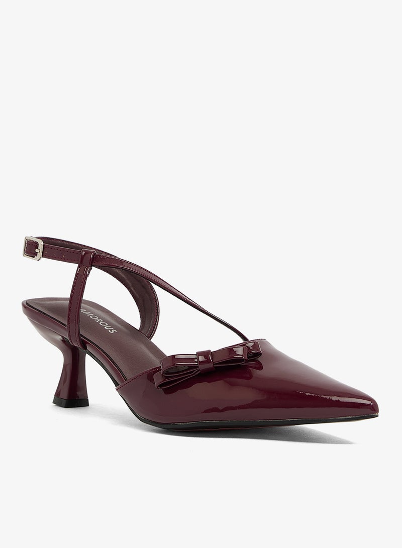 GLAMOROUS Casual Sling Back Kiiten Heeled Sandals - Image 2