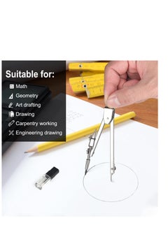 Excefore 6 Pack Compass for Geometry, Drafting Compass for Students, Math Compass, Metal Compass, Professional Drawing Compass, Suitable for Office and School Supplies  - Image 5