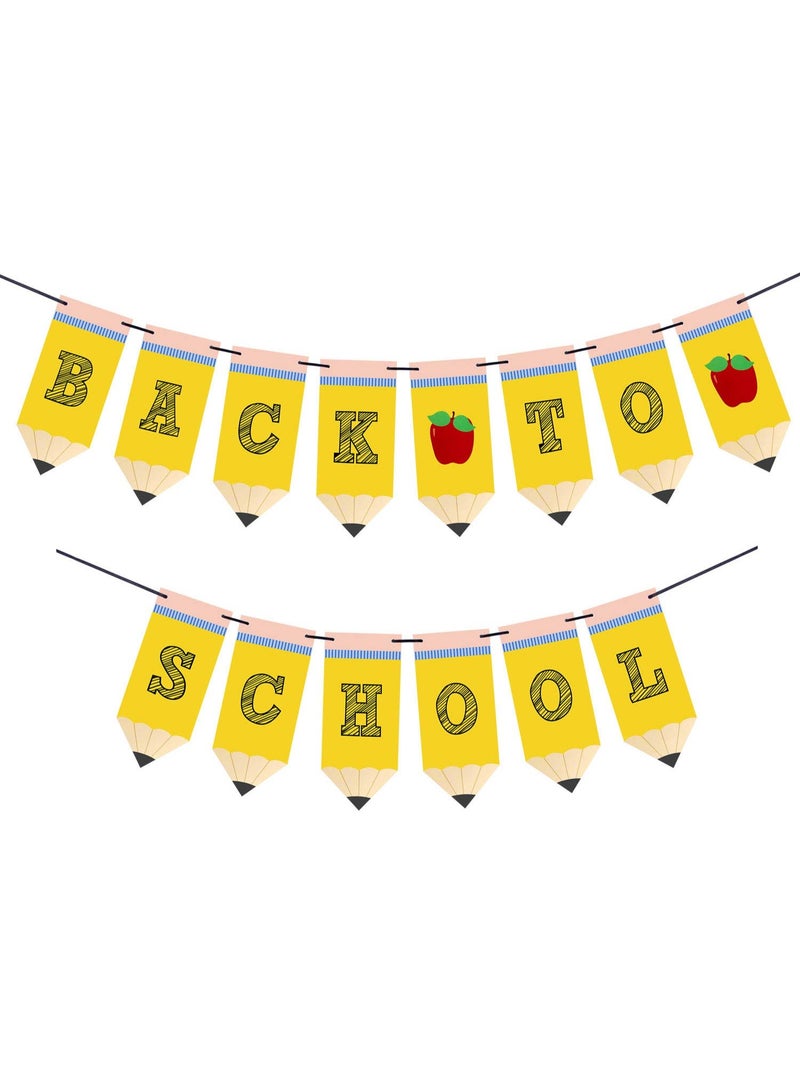 Back to School Pencil Banner - First Day of School Banner - Back to School Banner - Classroom Decor - Teacher Banner - Back to School Party Decorations