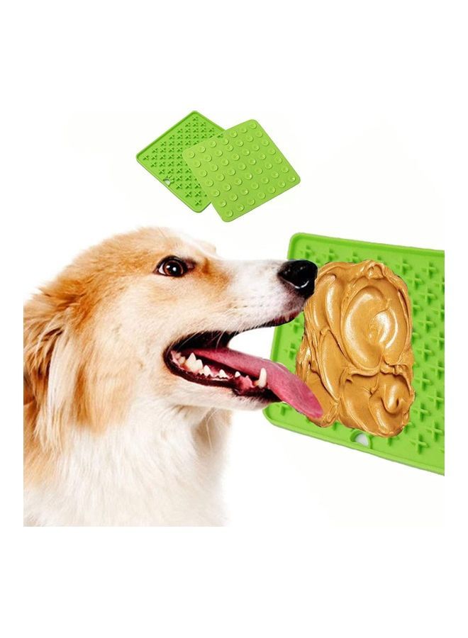 NIBEMINENT Silicone Slow Feeder Dog Treat Dispensing Mat Green 18.7 x 18.7cm - Image 5