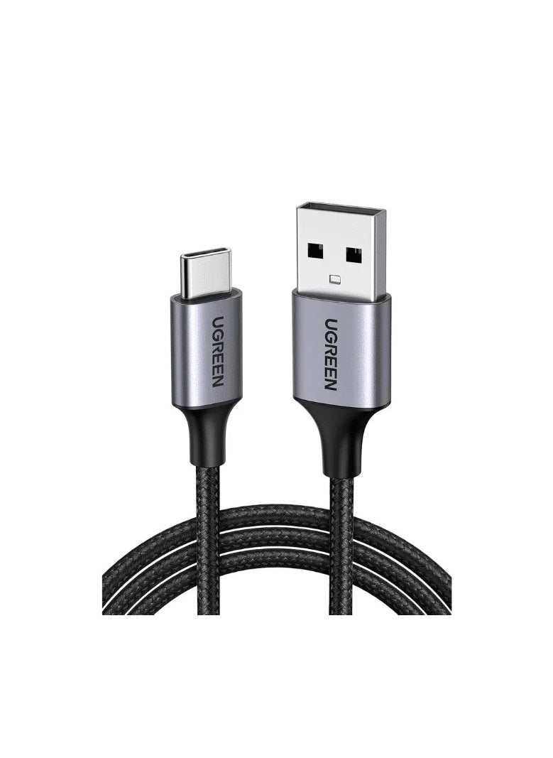 Generic - UGREEN USB-A to USB-C Cable Nickel Plating Aluminum Braid 1M Black - Image 1