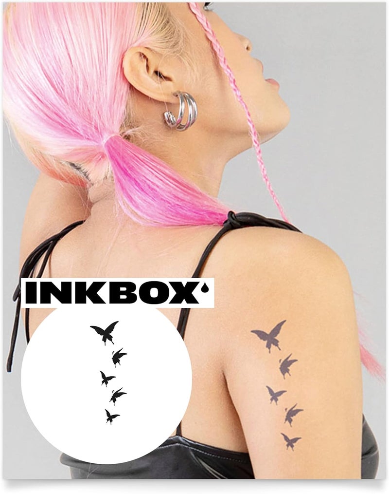 Inkbox Temporary Tattoos SemiPermanent Tattoo One Premium Easy Long Lasting Waterproof Temp Tattoo with For Now Ink Lasts 12 Weeks Kaleidoscope 5 x 2 in