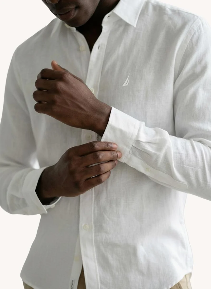 NAUTICA  Men's Solid Linen Shirt for Men | Best Price UAE