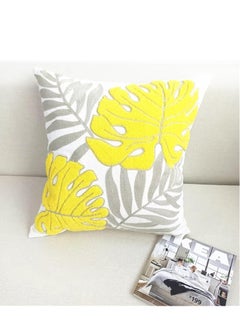 Vparty Cotton Embroidery Tropical Leaf Palm Pattern Throw Pillow Covers Woven Comfy Decorative Pillows Covers Cushion Case for Couch Sofa Bedroom Car Pillow Case ONLY  - Image 2