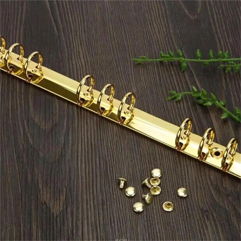 Chicago Screw 200pcs Gold 5mm Solid Brass Rivets Studs For Photo Album Leather Craft Belt Wallet DIY - Image 4