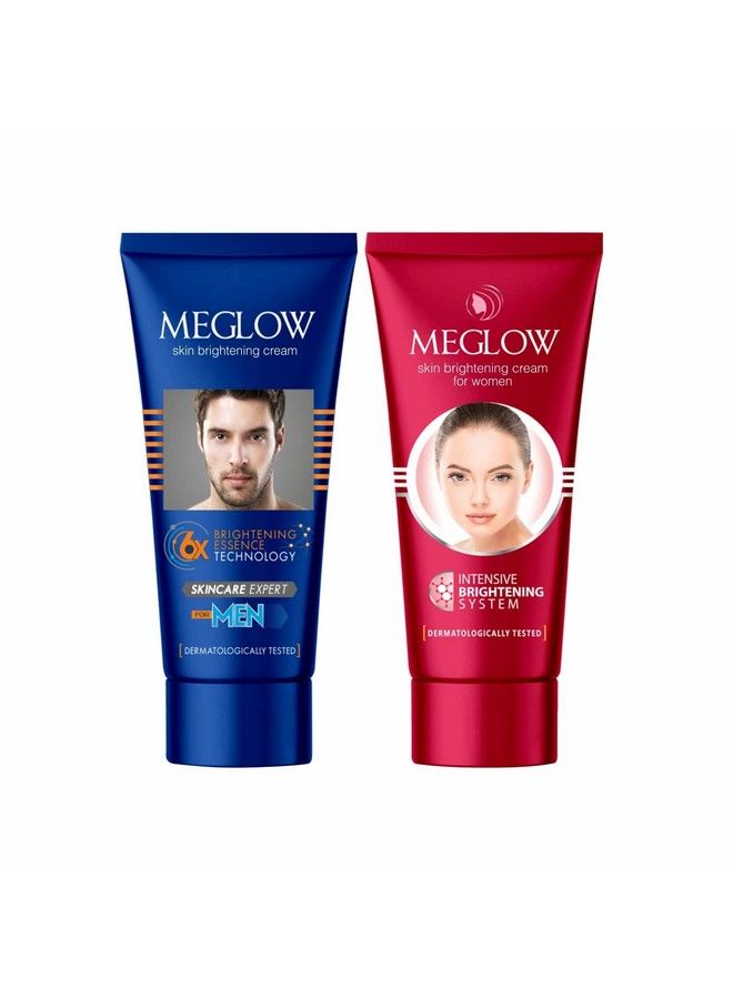 MEGLOW Skin Brigthening Cream For Men And Women 50Gm Each Combo Pack Of 2;Aloevera Extracts Helps To Brightening & Moisturize Skin;Spf 15;Paraben Free;Vitamin E For Soft Glowing & Radiance Skin - Image 2