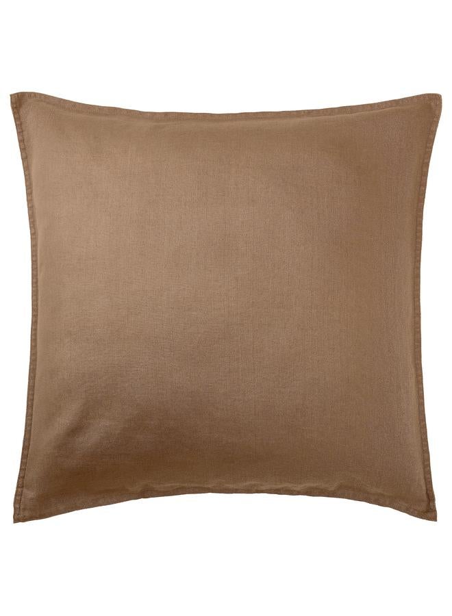 زبون غطاء وسادة، بيج غامق، 65×65 سم - Image 1