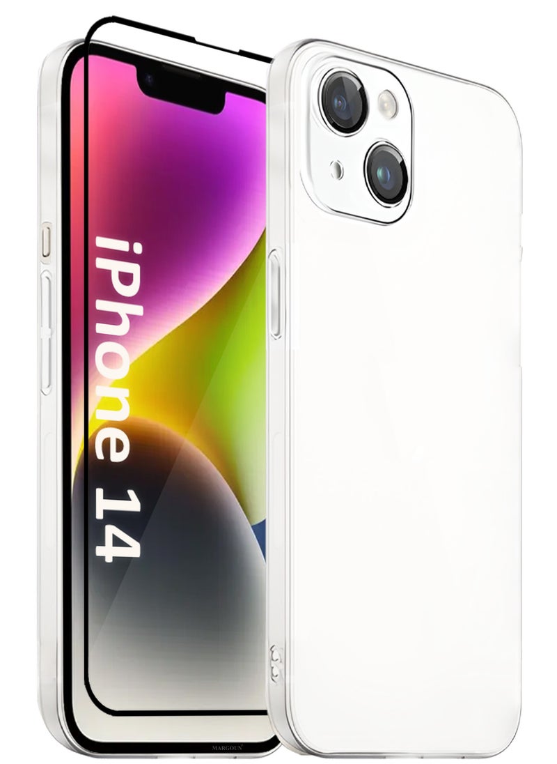CATANES (for iPhone 14) 2Packs Case Cover Air Skin Series Back Cover Sturdy Durable Thin Case Drop Protection Cover - Transparent White  - Image 1