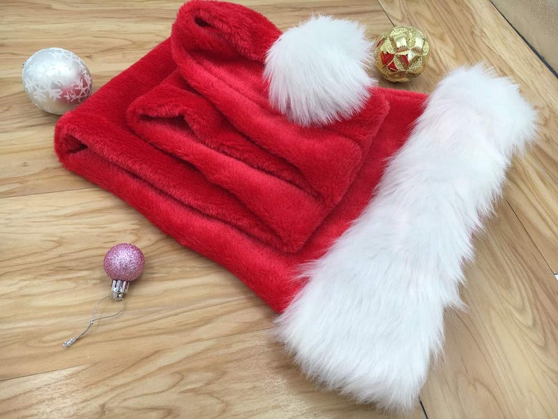 ALIMITOPIA 5 Feet Long Christmas Santa Hat,Overlength Plush Christmas Santa Claus Xmas Long-tail Cap Hat(One Size Fits All,Red) - Image 5