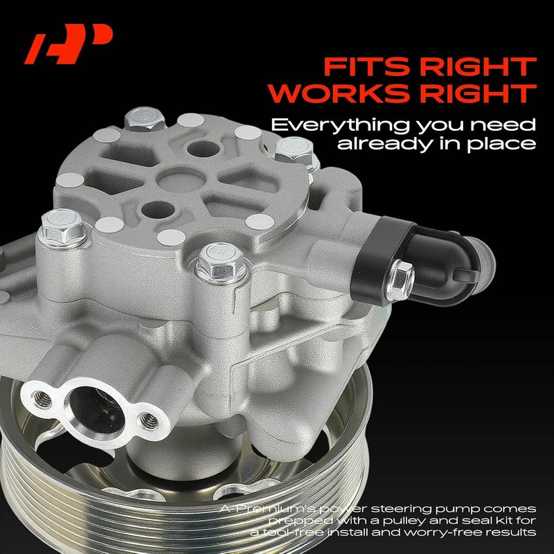 A-Premium Power Steering Pump with Pulley for Honda Accord 2008-2012, 2.4L, OEM Replacement #56100R40A03 - Image 3