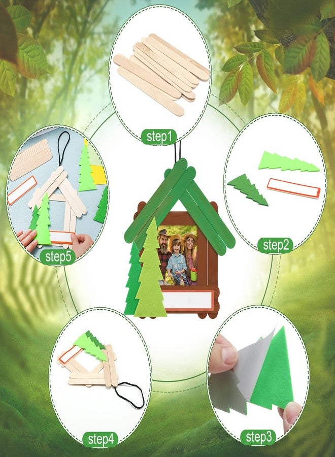 DoubleFill مجموعة أدوات صنع إطارات الصور الخشبية من دبل فيل، 24 عبوة، مع أعواد من خشب الصنوبر، مثالية للتخييم، والأنشطة المدرسية، وحفلات الأطفال، والعطلات. تتضمن المجموعة 24 قطعة من أعواد خشب الصنوبر. مناسبة للفصول الدراسية، والمنزل، والعطلات، وأنشطة مدارس الكتاب المقدس، ولوازم الحفلات. - Image 4