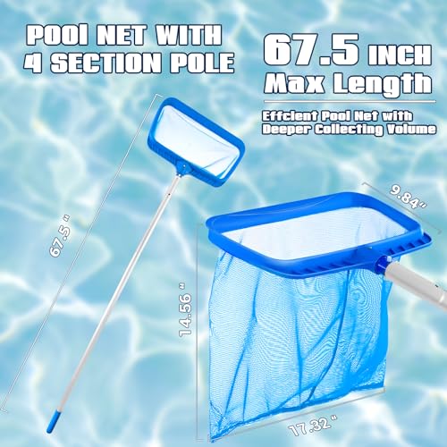 Tavaleu Pool Skimmer Net with Pole - Image 2