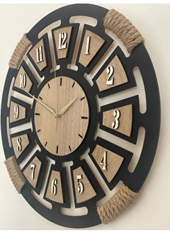 Wooden Decorative Wicker Detailed Wall Clock 40X40 cm Silent Flowing Mechanism - pzsku/Z438F44A0CB0BCC9A52C4Z/45/_/1725791911/294f6d22-428e-4d1f-a8fd-f6bb51a62681