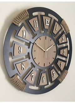 Wooden Decorative Wicker Detailed Wall Clock 40X40 cm Silent Flowing Mechanism - pzsku/Z438F44A0CB0BCC9A52C4Z/45/_/1725791953/b253bd3d-0b83-43dc-a7b2-fb02ab8ce1df