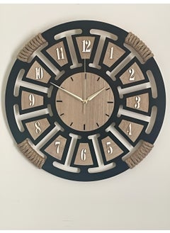 Wooden Decorative Wicker Detailed Wall Clock 40X40 cm Silent Flowing Mechanism - pzsku/Z438F44A0CB0BCC9A52C4Z/45/_/1725791963/2c9f1594-eb8b-4dcb-8119-1275841399ec