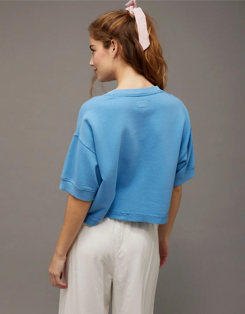 American Eagle AE Saturday Fleece Button-Up Cardigan Sweater