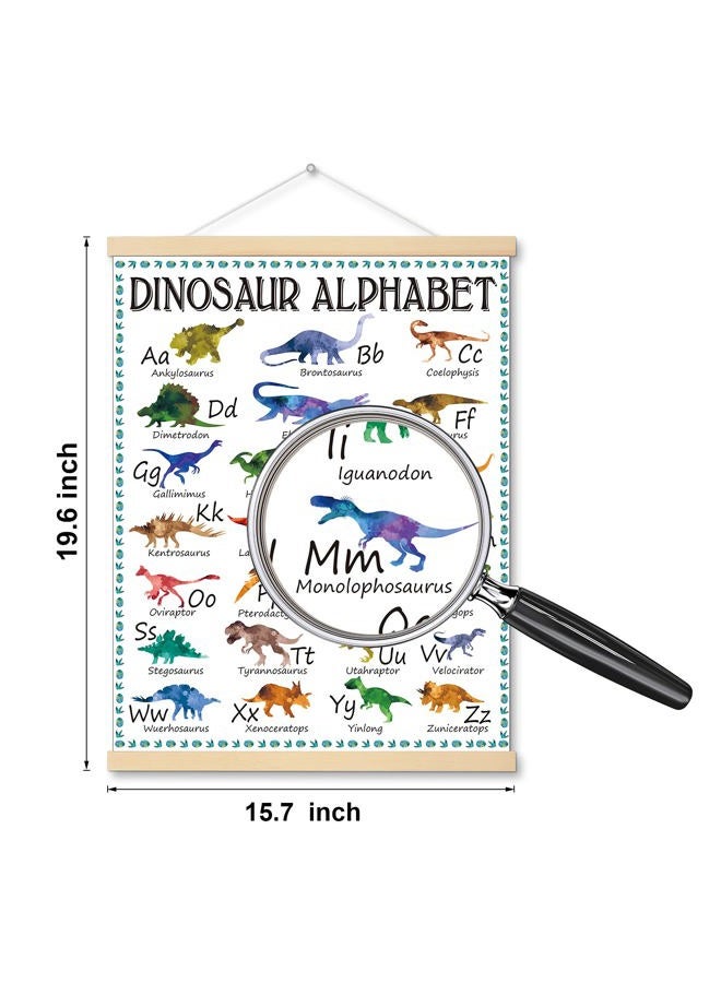 Outus Dinosaur Alphabet Chart Hanger - Educational Poster A to Z Names for Preschool and Kindergarten - Classroom Decorations and Learning Chart - Image 2