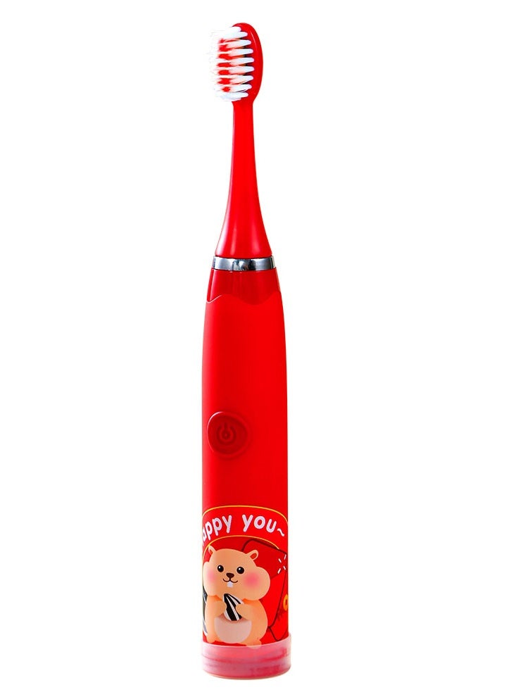 keke Fun & Gentle Children's Electric Toothbrush Pediatric Dentist-Approved for Kids Oral Care Red Color - Image 2