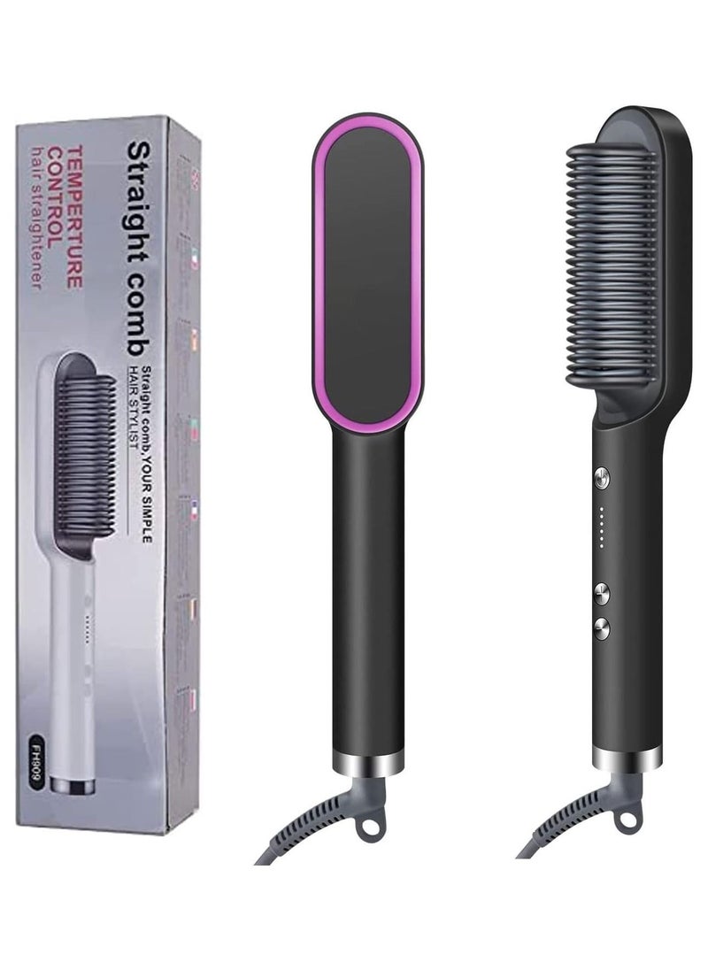 DubaiGallery Professional Straight Comb Electric Hair Straightener Brush Heated Comb Straightening Combs Men Beard Hair Straight & Curl Styling Tool  - Image 2