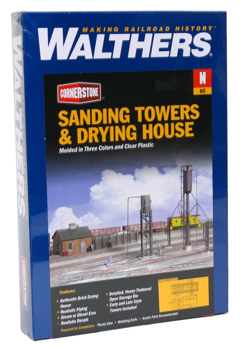 Walthers Cornerstone مجموعة وولثرز كورنرستون® مقاييس N برج الصنفرة وبيت التجفيف، 8، رمادي - Image 3