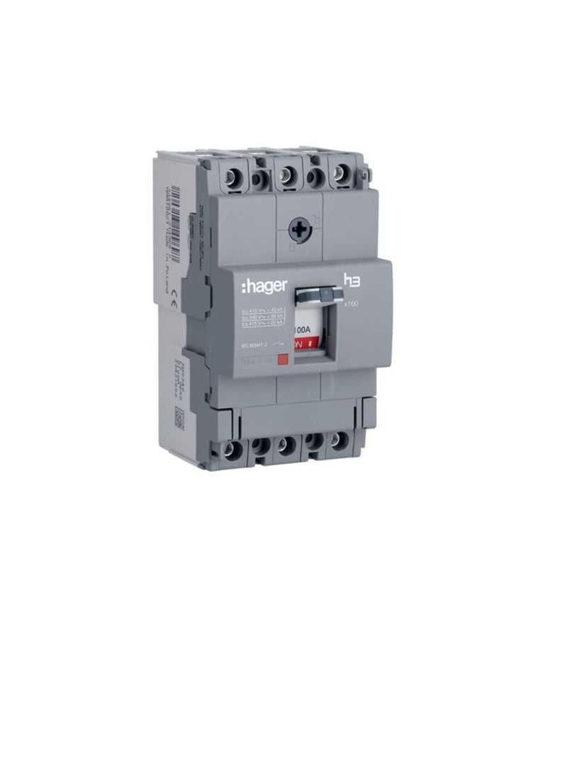 Hager Moulded Case Circuit Breaker 160A TP MCCB 40KA HNA160Z x160 H3  - Image 2