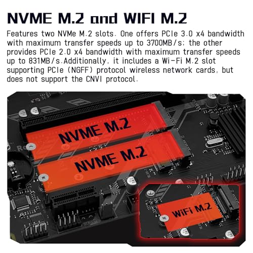 MACHINIST B450 AM4-K Motherboard for AMD Ryzen 1-5th gen Processors (DDR4 Max 128GB, NVME M.2, PCIe 3.0, SATA 3.0, USB 3.0, DP VGA HDMI-Compatible, Gigabit LAN, M-ATX) - Image 4