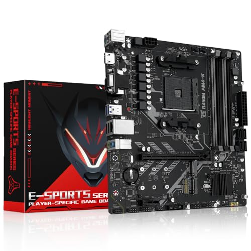 MACHINIST B450 AM4-K Motherboard for AMD Ryzen 1-5th gen Processors (DDR4 Max 128GB, NVME M.2, PCIe 3.0, SATA 3.0, USB 3.0, DP VGA HDMI-Compatible, Gigabit LAN, M-ATX) - Image 1