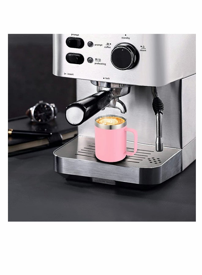 Coffee Mug, 12 Oz Stainless Steel Insulated Coffee Mug with Handle, Double Wall Vacuum Travel Mug, Tumbler Cup with Sliding Lid, for Hot and Cold Drinks Tea (Pink)  - Image 5