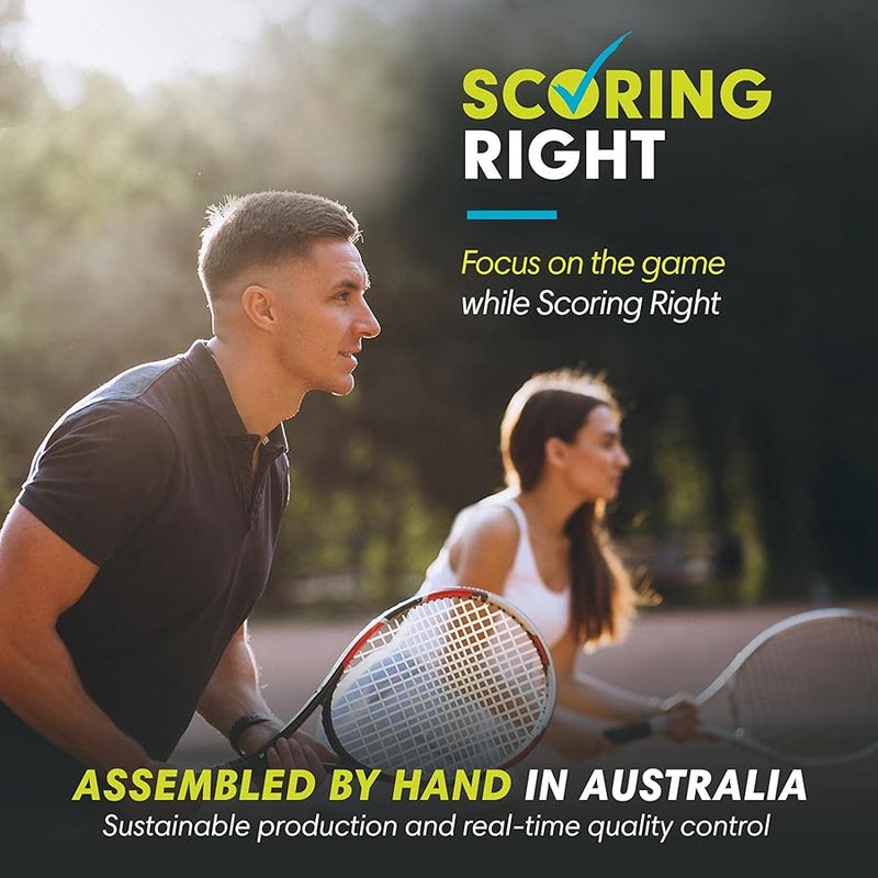 Scoring Right Portable Tennis Racket and Padel Scorekeeper, Easily Mounted Small Score Board to Keep Score of Points, Games, and Sets, ITF Conforming and Lightweight Mini Score Keeper, 1.9g, White - Image 3