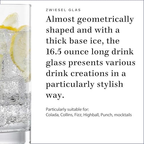 SCHOTT ZWIESEL ZWIESEL GLAS Paris Iceberg Long Drink Glass 16.5 Ounce (Set of 6), Drinking Glasses for Long Drinks, Dishwasher-Safe Tritan Crystal Glasses, Made in Germany - Image 3