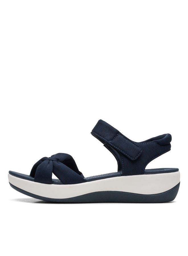 Women's Arla Shore Flat Sandal Navy Textile 6, 36.5 EU
