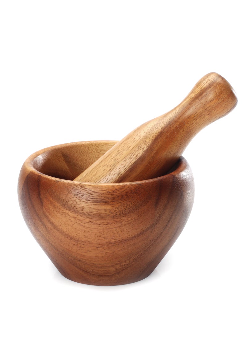 BILLI مُدقة وهازٍ خشبي بني 15 x15 x 9.5 سنتيمتر - Image 1