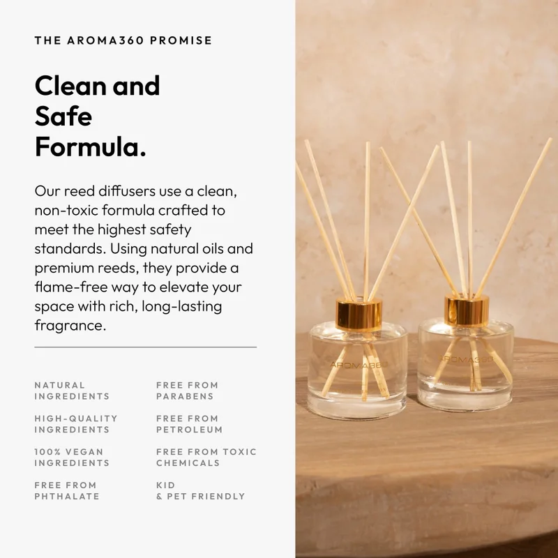 Aroma360  Chandelier - Paris Collection Reed Diffuser Duo - Luxury Aromatherapy Diffuser - Hints of Bergamot, Sweet Berry, Jasmine & Saffron - Essential Oil Diffusers  | Best Price UAE