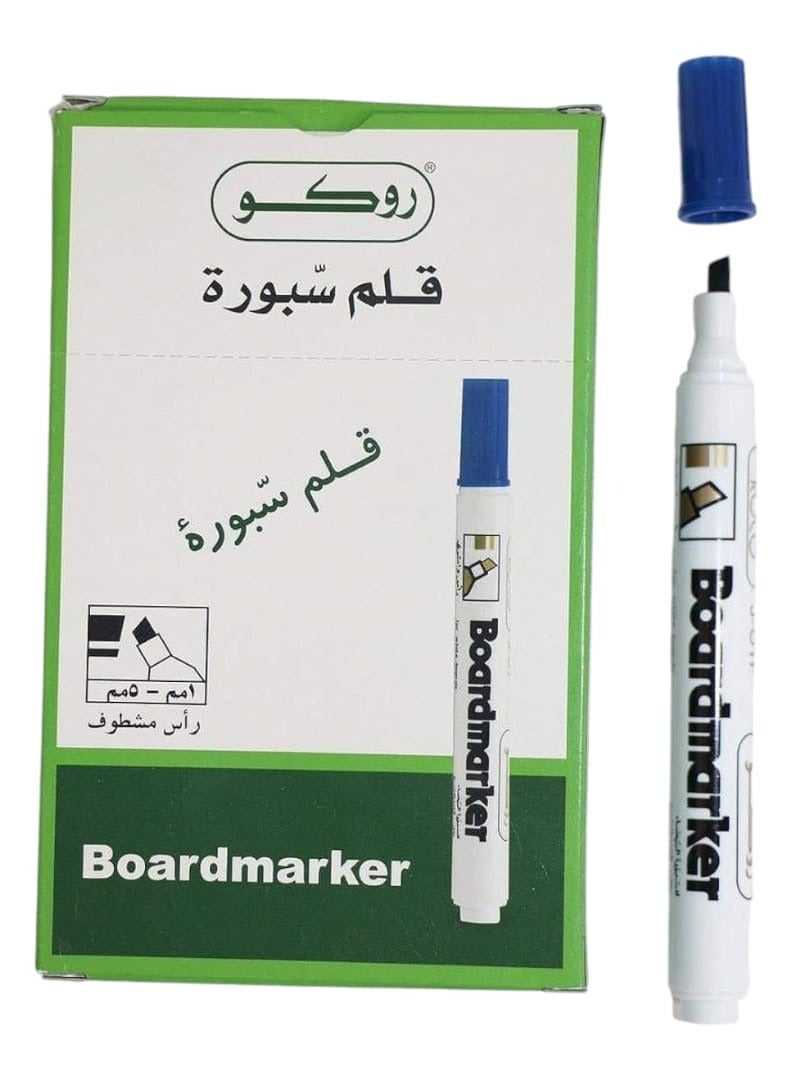 ROCO 12-Piece Whiteboard Erasable Marker Set Blue 