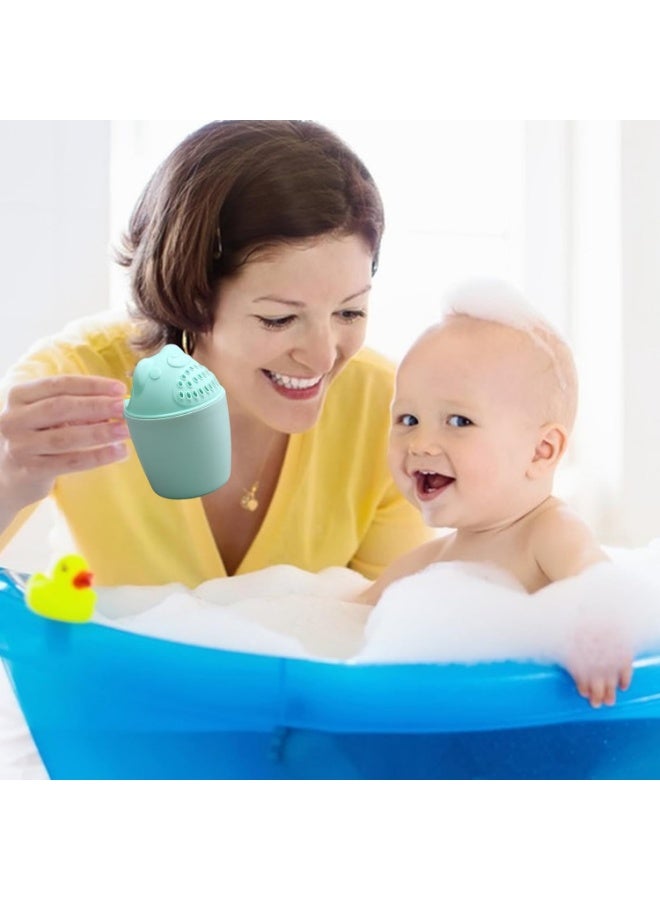 Altheqa كوب شطف الشامبو، شطف مياه الاستحمام للأطفال، كوب شامبو للأطفال، كوب غسل شعر الأطفال مع مقبض، كوب حيوانات لطيف قابل لإعادة الاستخدام - Image 3