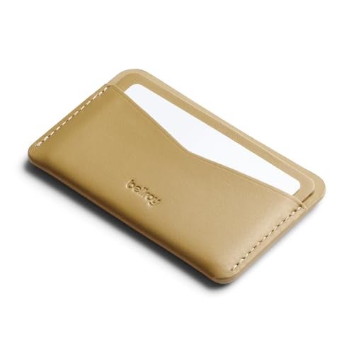 BELLROY حافظة بطاقات بيلروي (حافظة بطاقات جلدية بسيطة مع مساحة تصل إلى 4 بطاقات) - خردلي - Image 1
