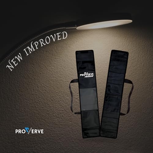 PROVERVE Cricket Bat Cover Tetron Material, Premium Full Size Cover for Wooden and Plastic Bats with Heavy Duty Stitched Strap (Black, Pack of 1), Polyester - Image 2