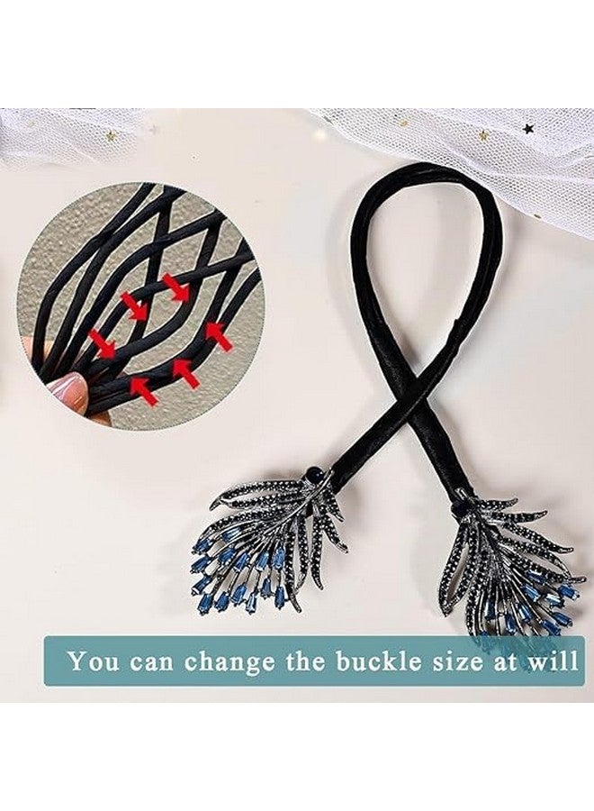 Bindex Hair Bun Accessories for Women Girls Magic Bun Maker for Hair Bun Shaper Elegant Rhinestone Feather Hair Bun Clips for Women Daily, Party, Wedding - Image 5