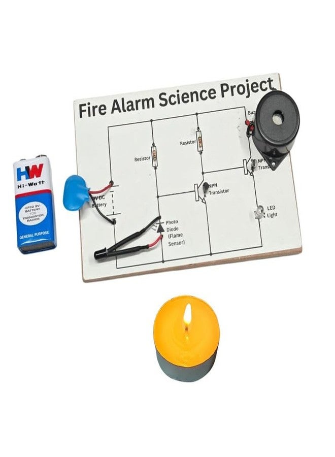 ESPtronics Readymade Science Project Fire Alarm Kit for School Kids Physics Experiment DIY Working Model for Class 12 Students - Image 1