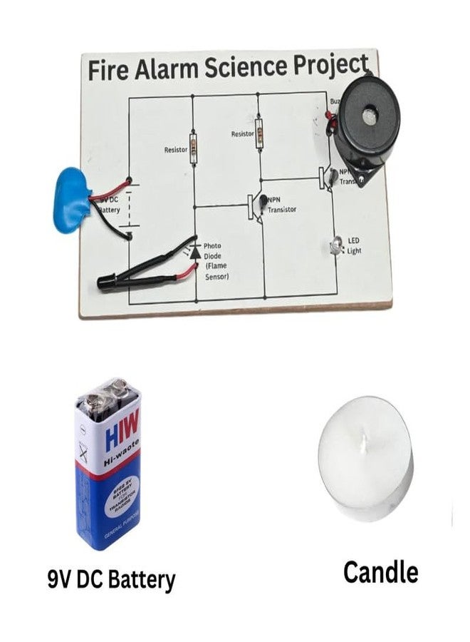 ESPtronics Readymade Science Project Fire Alarm Kit for School Kids Physics Experiment DIY Working Model for Class 12 Students - Image 4