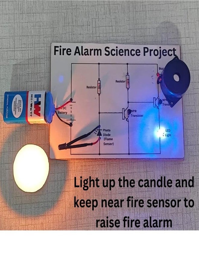 ESPtronics Readymade Science Project Fire Alarm Kit for School Kids Physics Experiment DIY Working Model for Class 12 Students - Image 2