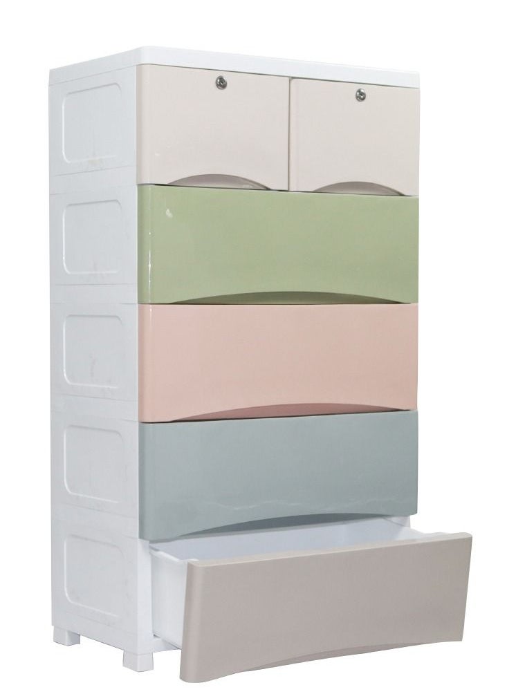 Cool Baby - COOLBABY Plastic Cabinet 5 Drawers Storage Dresser,60CM (Mut) - Image 1