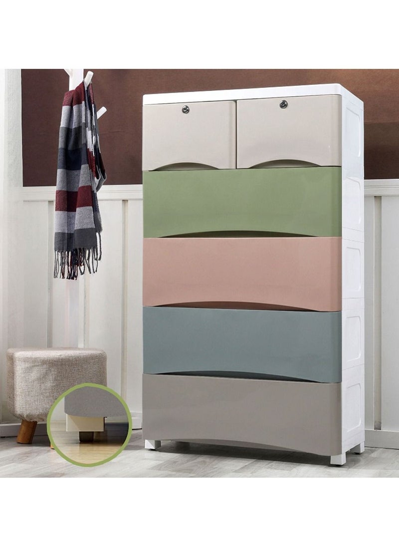 Cool Baby - COOLBABY Plastic Cabinet 5 Drawers Storage Dresser,60CM (Mut) - Image 1