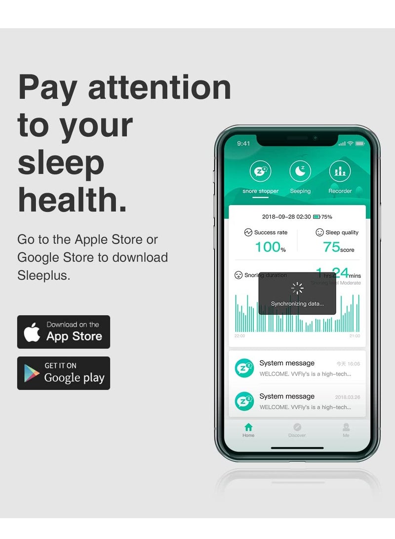 Smart Snore Earset: Anti-Snoring Device with App for Sleep Data Analysis and Snore Relief - Effective Snoring Solution for Better Sleep Quality. - Image 5