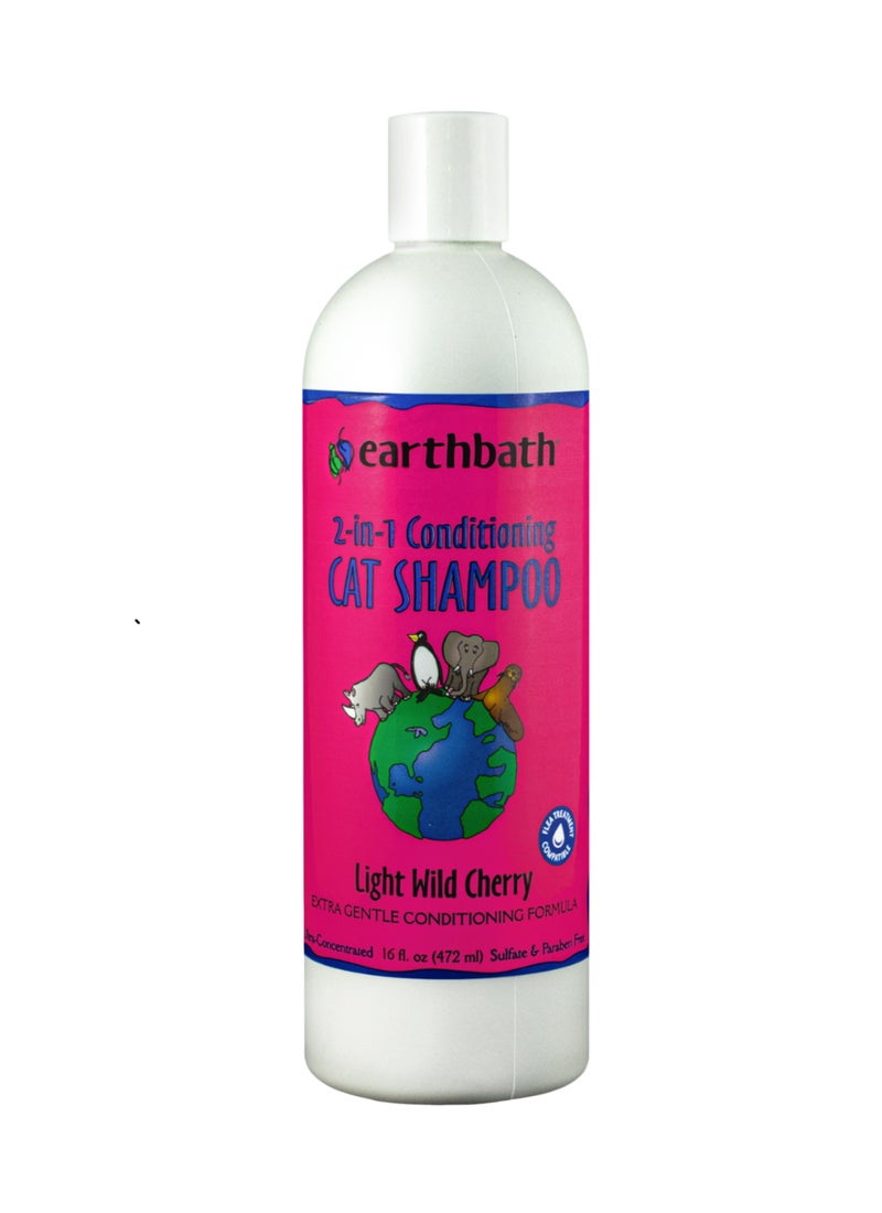 earthbath 2 In 1 Conditioning Cat Shampoo Light Wild Cherry - Image 1